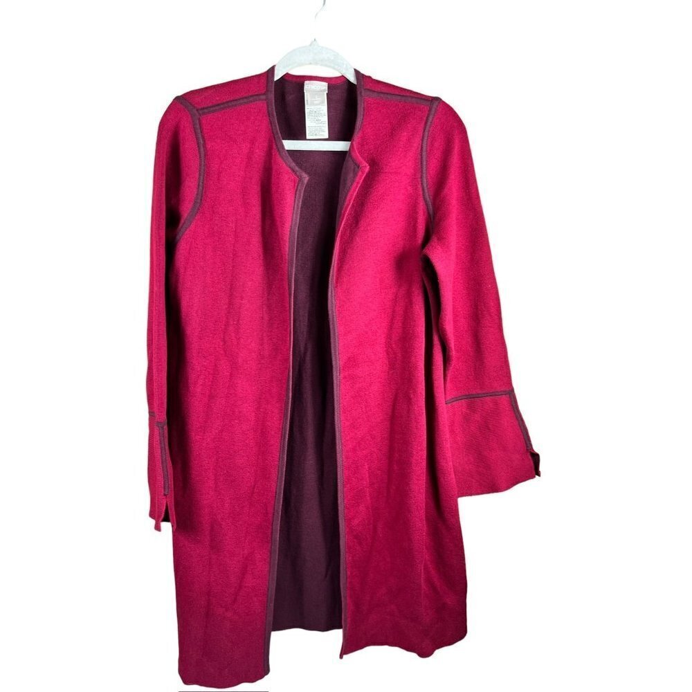 Chico's Women's Burgundy Casual Thick Cardigan